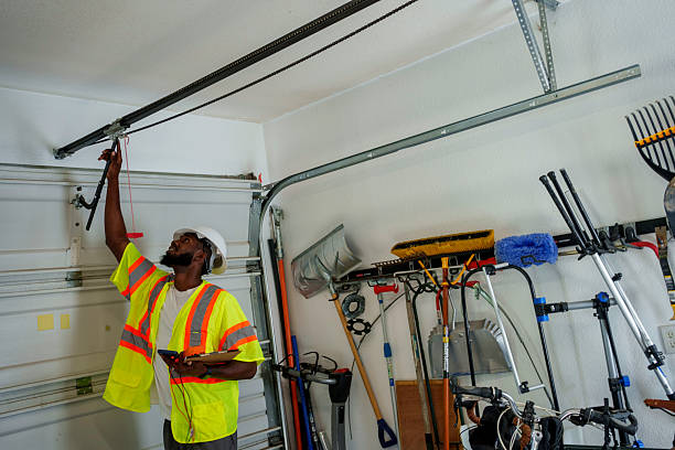 Professional Garage Door Panel Replacement technician working in Burleigh County County, ND